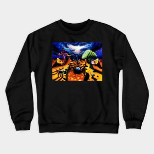 Trippy Hippie Psychedelic Spirit Angel Apocalyptic Surrealism Landscape Crewneck Sweatshirt